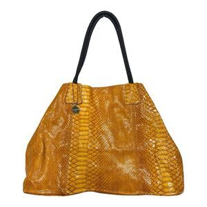 Big Buddha | Large Yellow Braided Handles Satchel Purse Bag